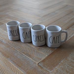 Rae Dunn Espresso and Café Mini Mugs
